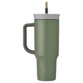Owala BPA Free Insulated Straw Tumbler, Green House, 1.1 L