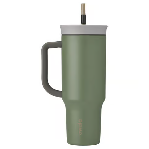 Owala BPA Free Insulated Straw Tumbler, Green House, 1.1 L